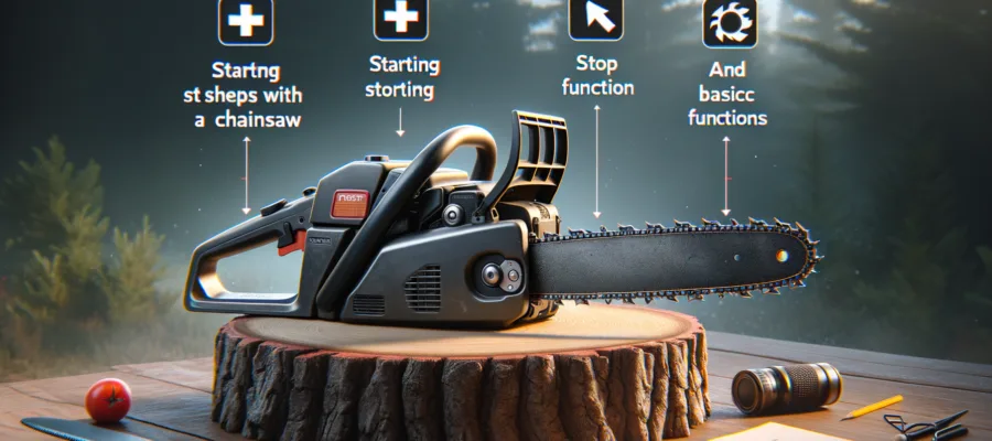 Erste Schritte mit der Kettensaege: Starten, Stopp und Grundfunktionen