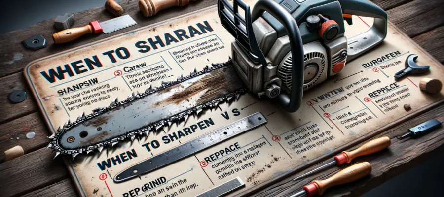 Kettensaege Verschleiss erkennen: Wann schaerfen, wann ersetzen statt nachschleifen
