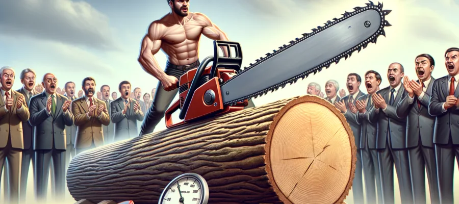 Weltrekorde mit Kettensaege: Die erstaunlichsten Bestleistungen
